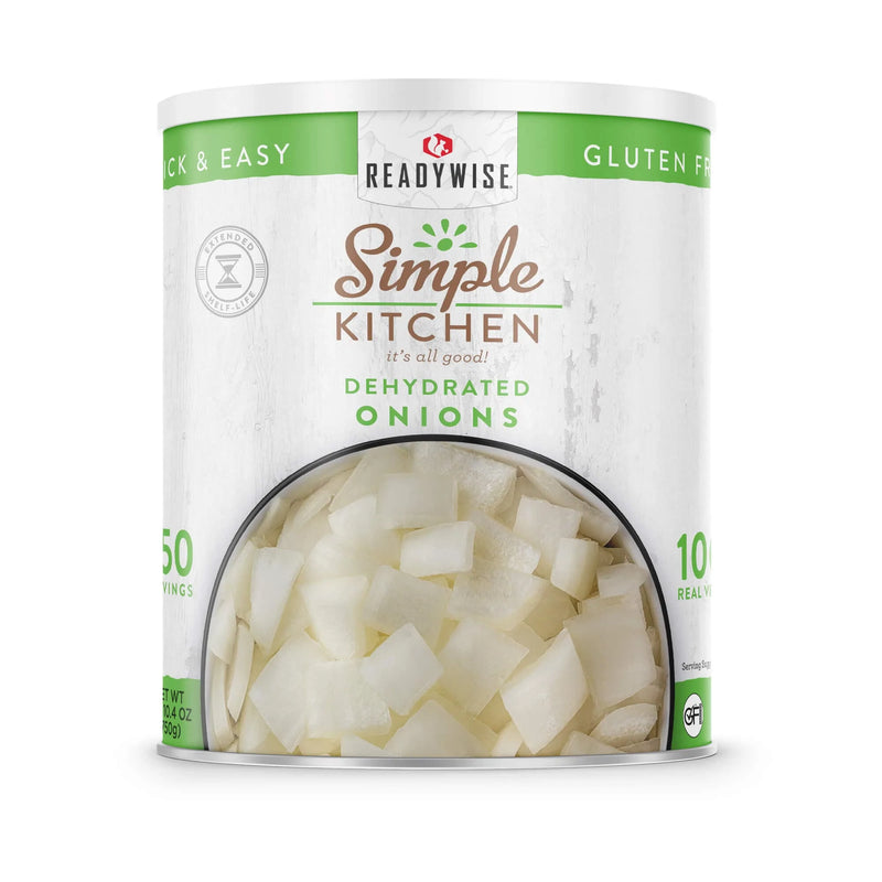 Simple Kitchen Dehydrated Chopped Onions - 250 Serving #10 Can